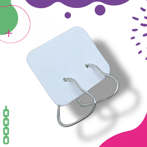 Aros Argolla Corazón de plata italiana 925 N74