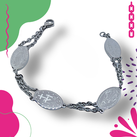 Pulsera de acero quirúrgico religiosa N8