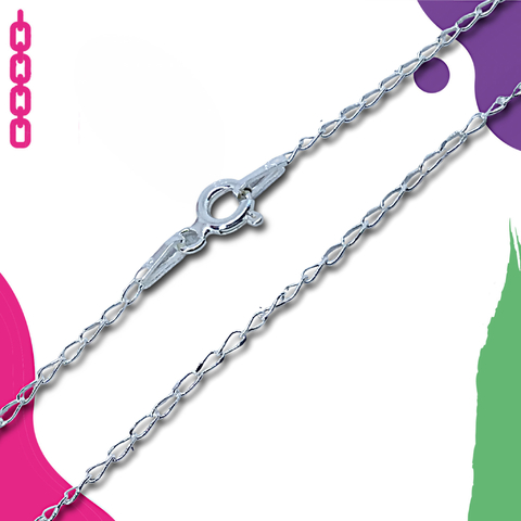 Collar plata italiana Diamantada