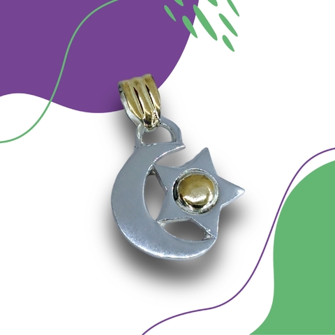 Dije plata y oro D14