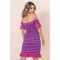 Vestido Tricot Rayon Ciganinha Listras - comprar online