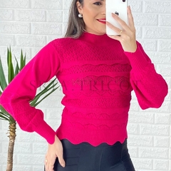 Cropped Tricot Modal Rendado com Babados na internet