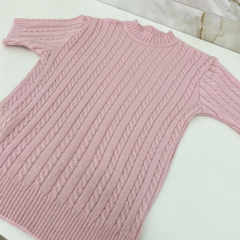 Blusa Tricot Modal Tranças Manga Curta - loja online
