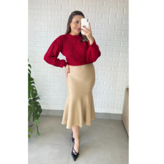 Saia Tricot Modal Sereia Midi Lisa