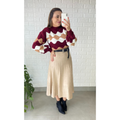 Saia Tricot Modal Evasê - comprar online