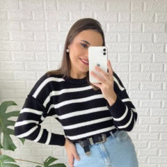 Blusa Tricot Ampla Fang Listras