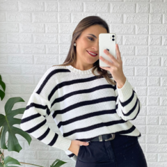 Blusa Tricot Ampla Fang Listras - Senhorita Tricot