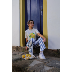 T-shirt Lemons Off-white 100% algodão - Senhorita Tricot