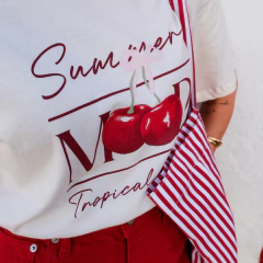 T-shirt Cherry Off-white 100% algodão - comprar online