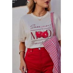 T-shirt Cherry Off-white 100% algodão na internet