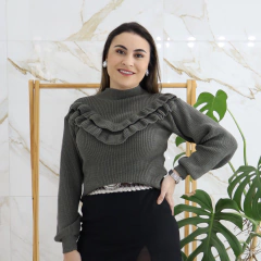 Blusa Tricot Modal Babados