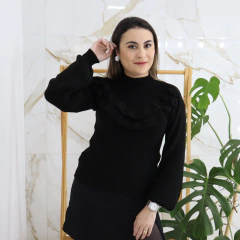 Blusa Tricot Modal Babados - comprar online