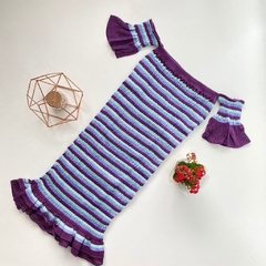 Vestido Tricot Rayon Ciganinha Listras na internet