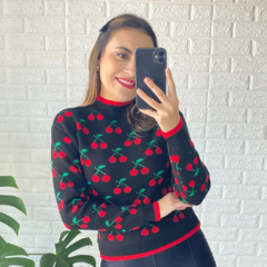 Blusa Tricot Modal Cereja - Senhorita Tricot