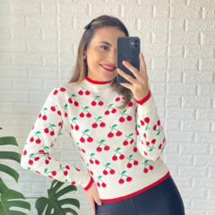 Blusa Tricot Modal Cereja