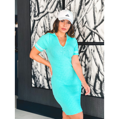 Vestido Tricot Modal Gola Polo
