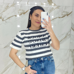 T-shirt Tricot Modal Listras na internet