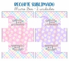 Recorte Sublimado Micro Box - Professora Candy Color 01 - Rosa e Lilás