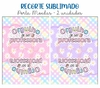 Recorte Sublimado Porta Moedas - Professora Candy Color 01 - Rosa e Lilás