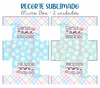 Recorte Sublimado Micro Box - Professora Candy Color 04 - Azul e Verde