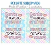 Recorte Sublimado Porta Moedas - Professora Candy Color 04 - Azul e Verde