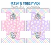 Recorte Sublimado Micro Box - Professora Candy Color 06 - Rosa e Lilás