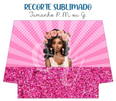 Recorte Sublimado P, M ou G - Boneca Pink 09