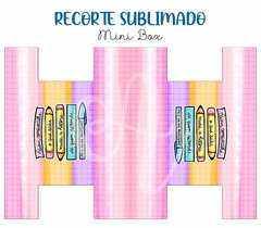Recorte Sublimado Mini Box - Alegria de Professora 12