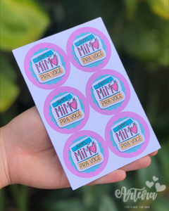 Kit 36 Adesivos “Um mimo para você” - comprar online