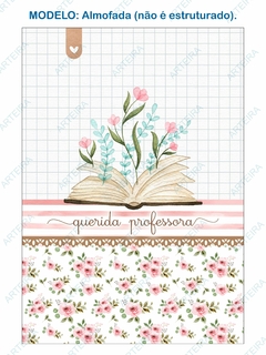 Tecido Sublimado Almofada - Professora Aquarela 03