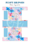 Recorte Sublimado Box Square - Entrego e Confio 02 Azul
