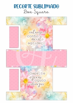 Recorte Sublimado Box Square - Entrego e Confio 03 Rosa