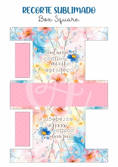 Recorte Sublimado Box Square - Entrego e Confio 04 Rosa