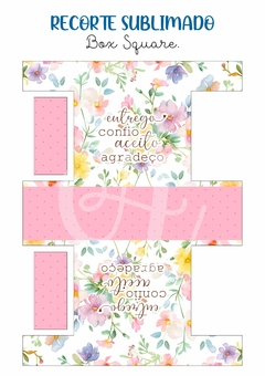 Recorte Sublimado Box Square - Entrego e Confio 05 Rosa