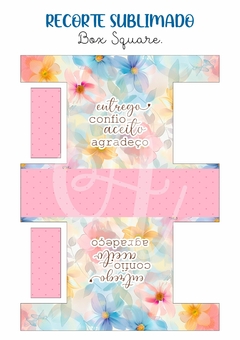 Recorte Sublimado Box Square - Entrego e Confio 06 Rosa