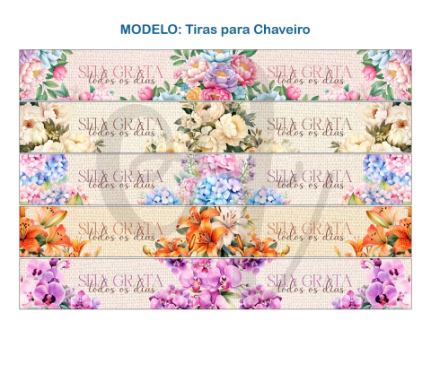 Recorte Sublimado Tiras para Chaveiro - Florescer 05 - comprar online