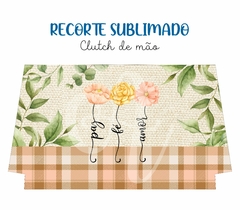 Recorte Sublimado Clutch de Mão - Três Palavras 01