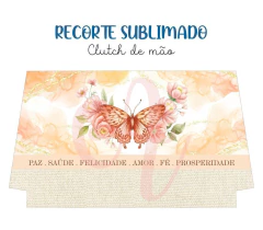 Recorte Sublimado Clutch de Mão - Borboleta 02