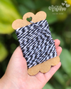 Cordão Twine Cotton - preto e branco 10m.