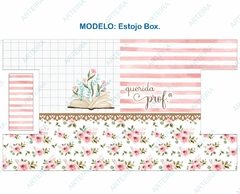 Recorte Sublimado Estojo Box - Professora Aquarela 03
