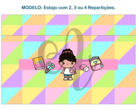 Recorte Sublimado Estojo com 2, 3 ou 4 Repartições - 14 - comprar online