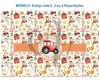 Recorte Sublimado Estojo com 2, 3 ou 4 Repartições - 37 - comprar online