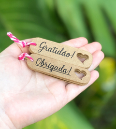 Kit 30 Tags Gratidão! ou Obrigada! - comprar online
