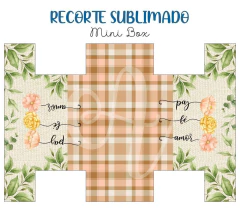 Recorte Sublimado Mini Box - Três Palavras 01