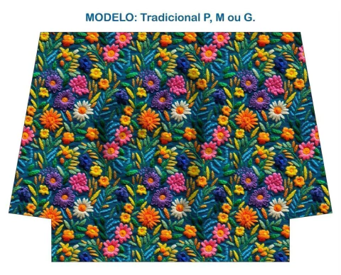 Recorte Sublimado P, M ou G - Bordado 3D 08 - comprar online