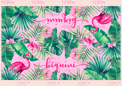 Recorte - Necessaire Porta Biquíni Flamingo