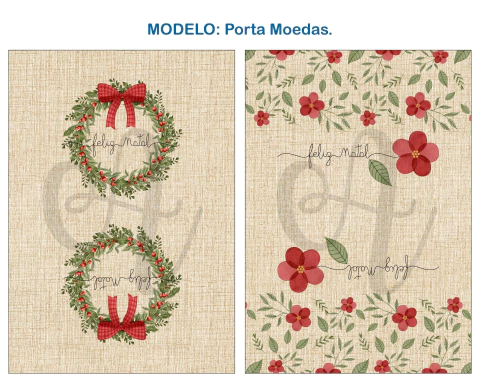 Recorte Sublimado Porta Moedas - Natal 07 - comprar online