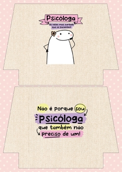 Recorte Sublimado - Flork Psicóloga Palha