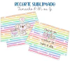 Recorte Sublimado P, M ou G - Frases Fofas 21
