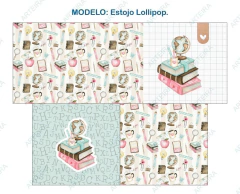 Recorte Sublimado Estojo Lollipop + Chaveiro - Professora Aquarela 02 - comprar online